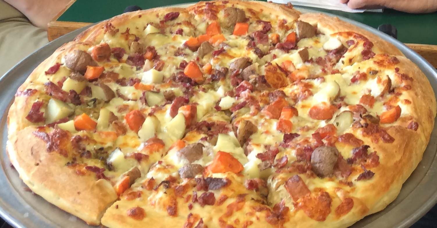 Just in Time for St. Patrick's Day Corned Beef & Cabbage Pizza
