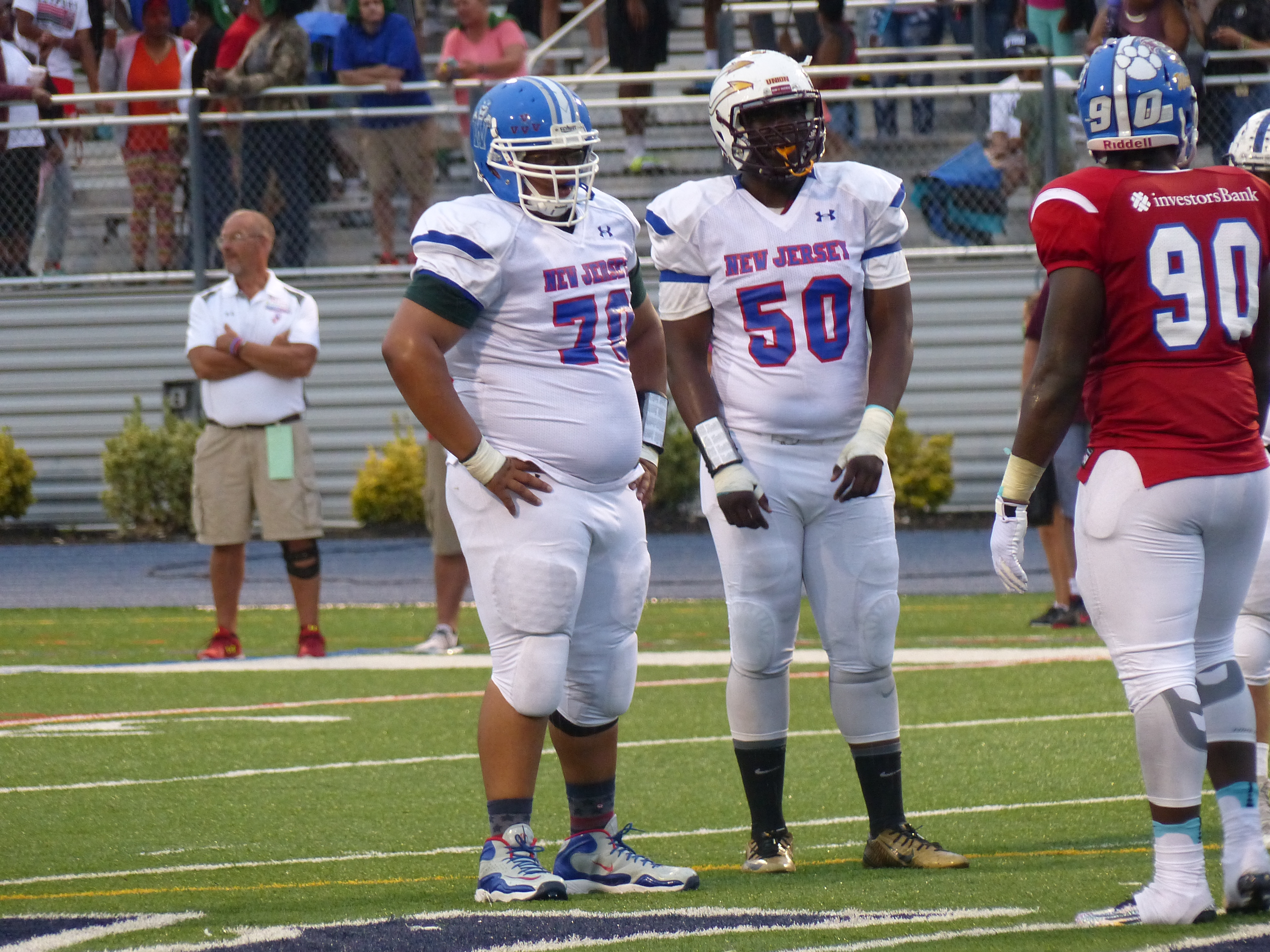 Union High School Football Players On Winning Side Of North V