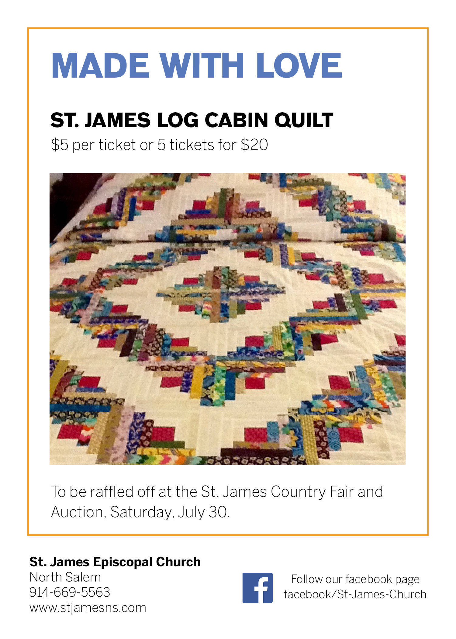st james country fair and auction tapinto quilt raffle flyer