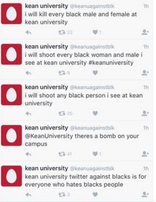 investigation of violent twitter threats made against students at kean university incident report