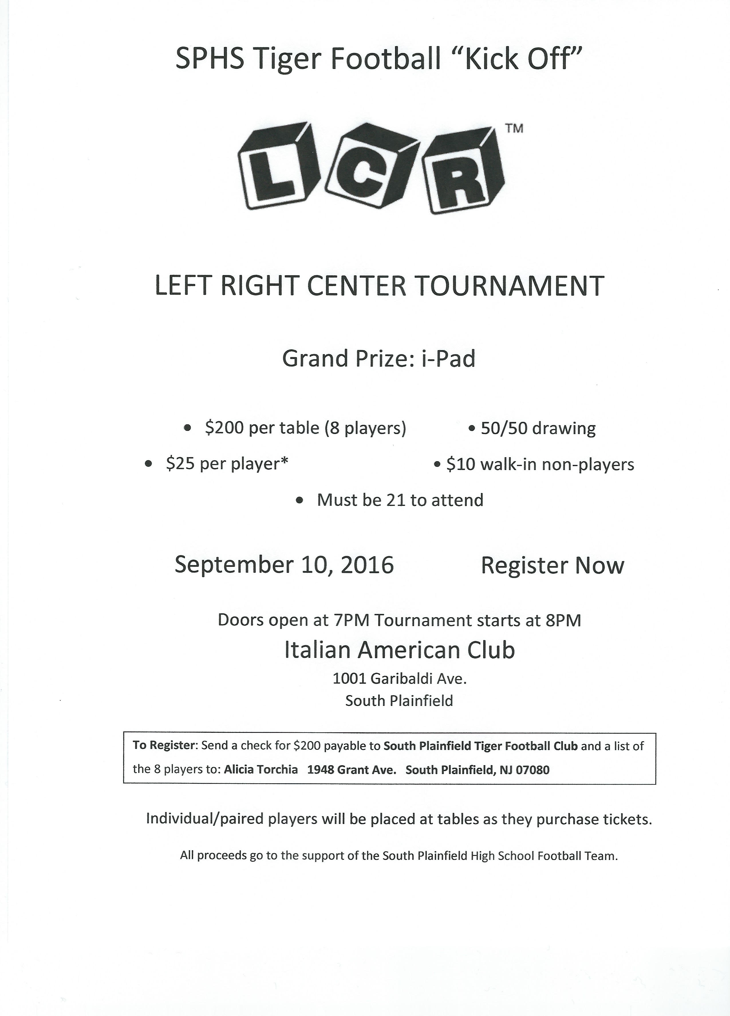 SPHS Football to Host LeftCenterRight Tournament TAPinto