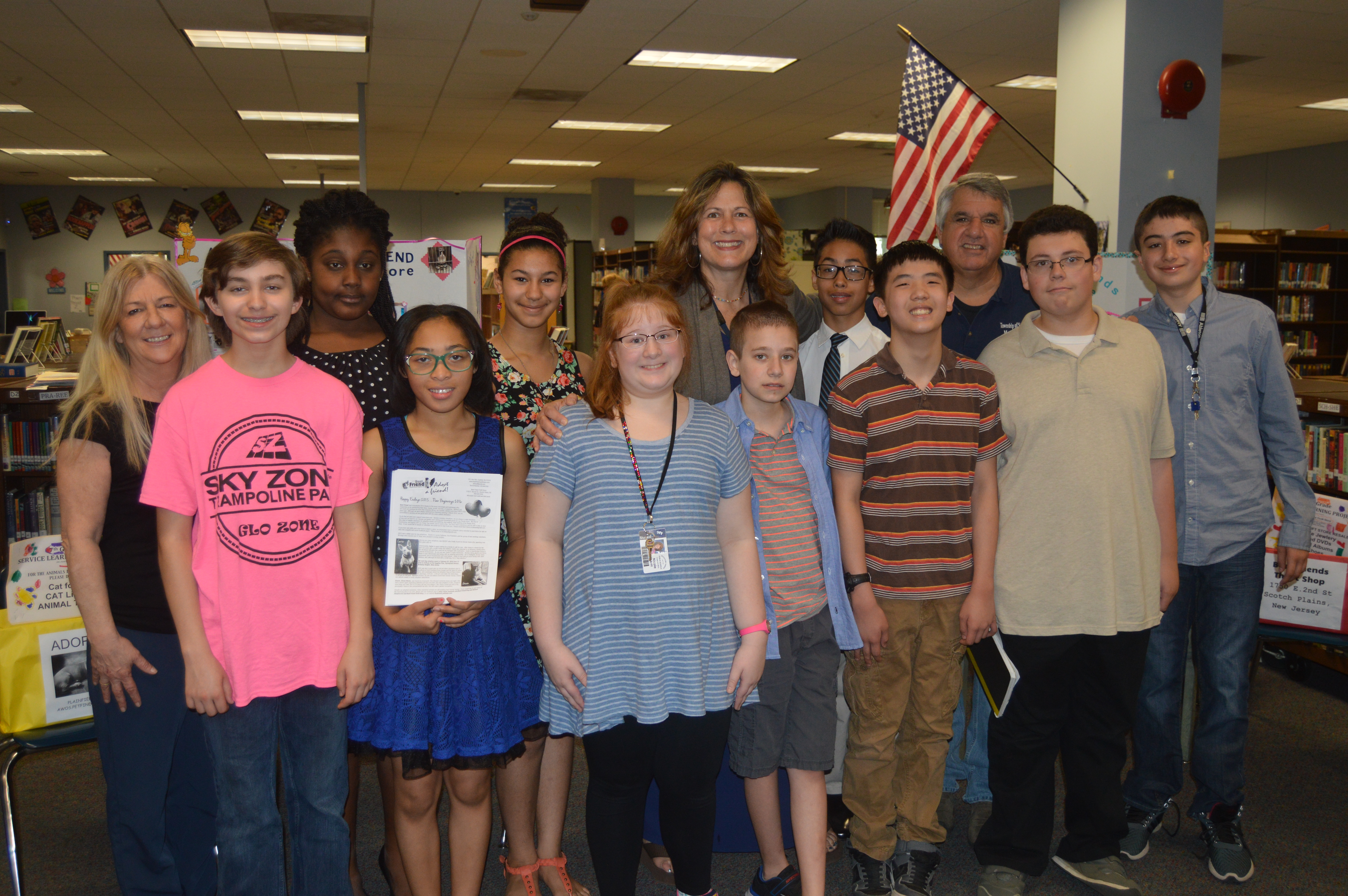 Service Learning Day at Park Middle School in Scotch Plains Scotch