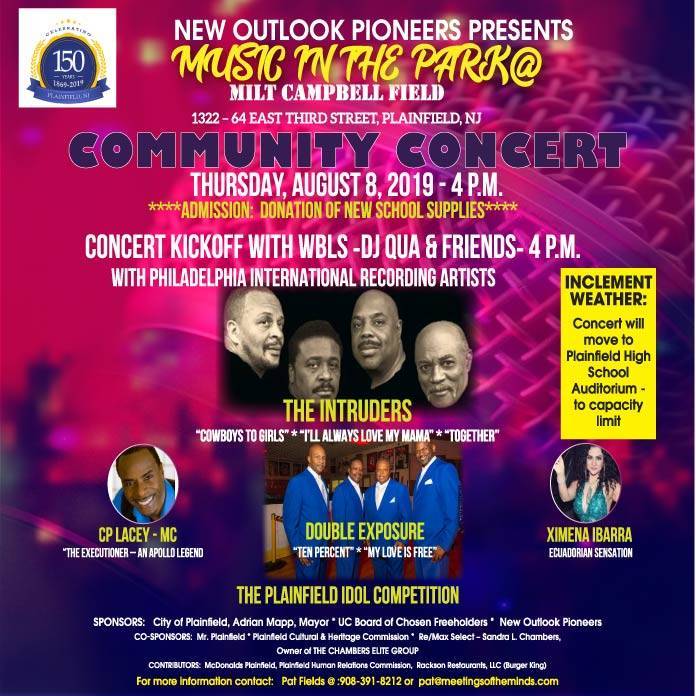 Music In The Park At Milt Campbell Field Free Community Concert Tapinto