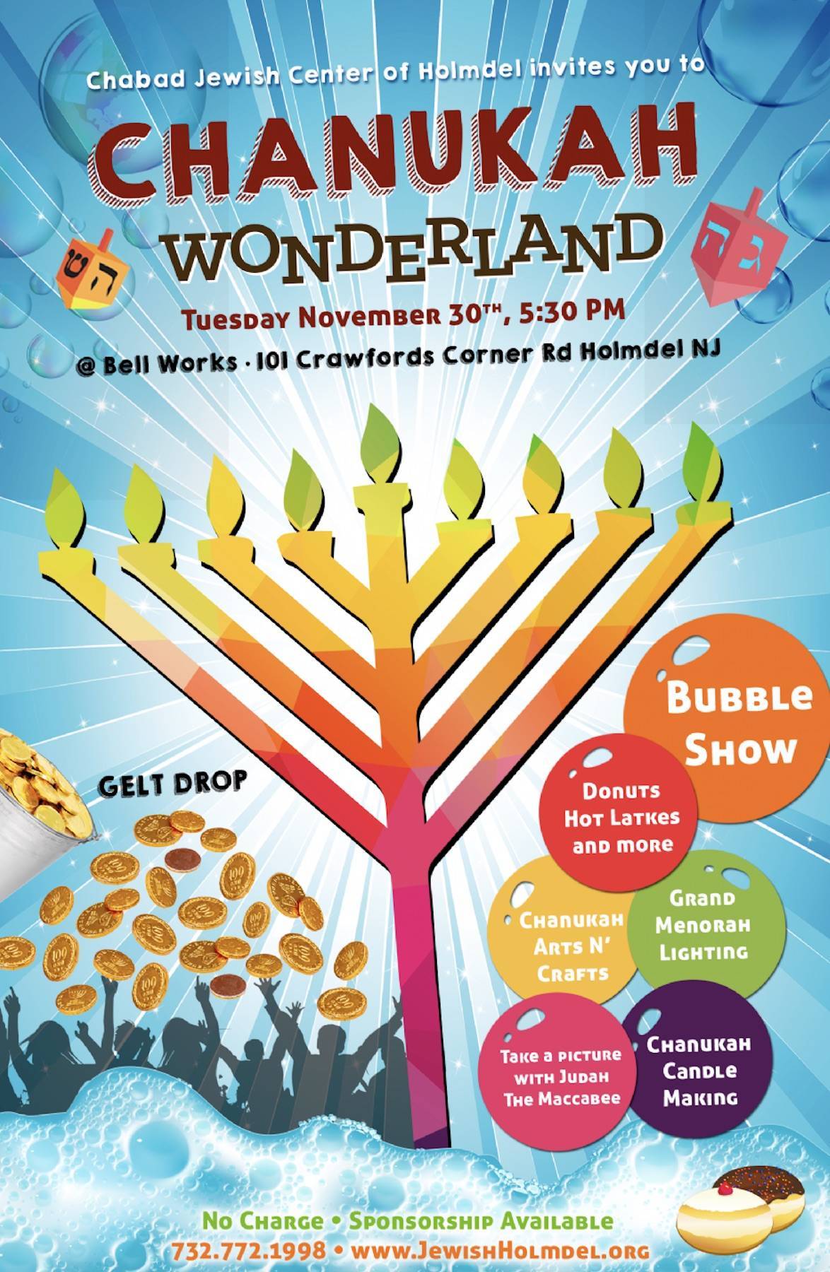 Chanukah Wonderland At Bell Works Hosted By Chabad Jewish Center Of Holmdel Tapinto