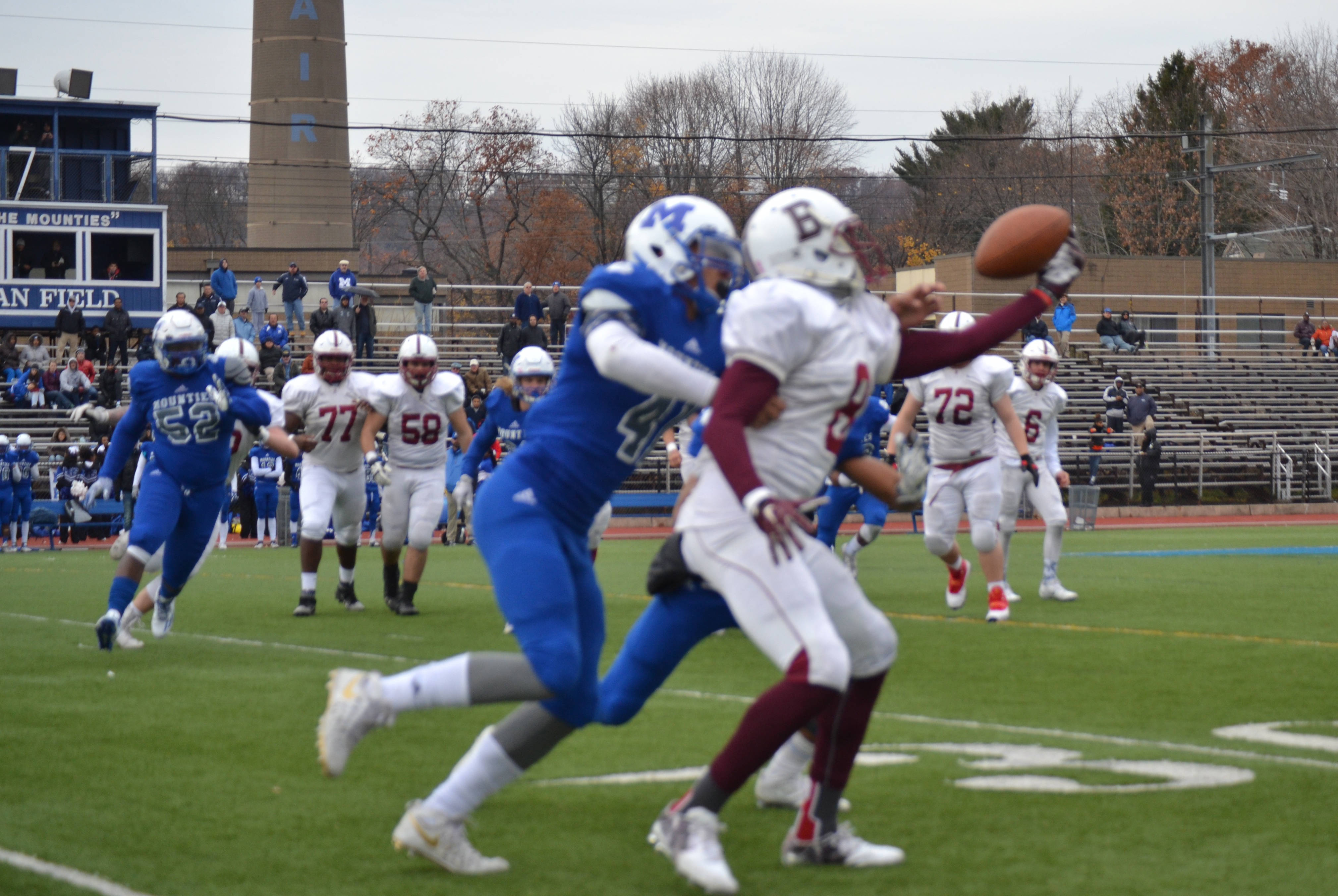 Football Montclair Hs Finishes Season Defeating Bloomfield In