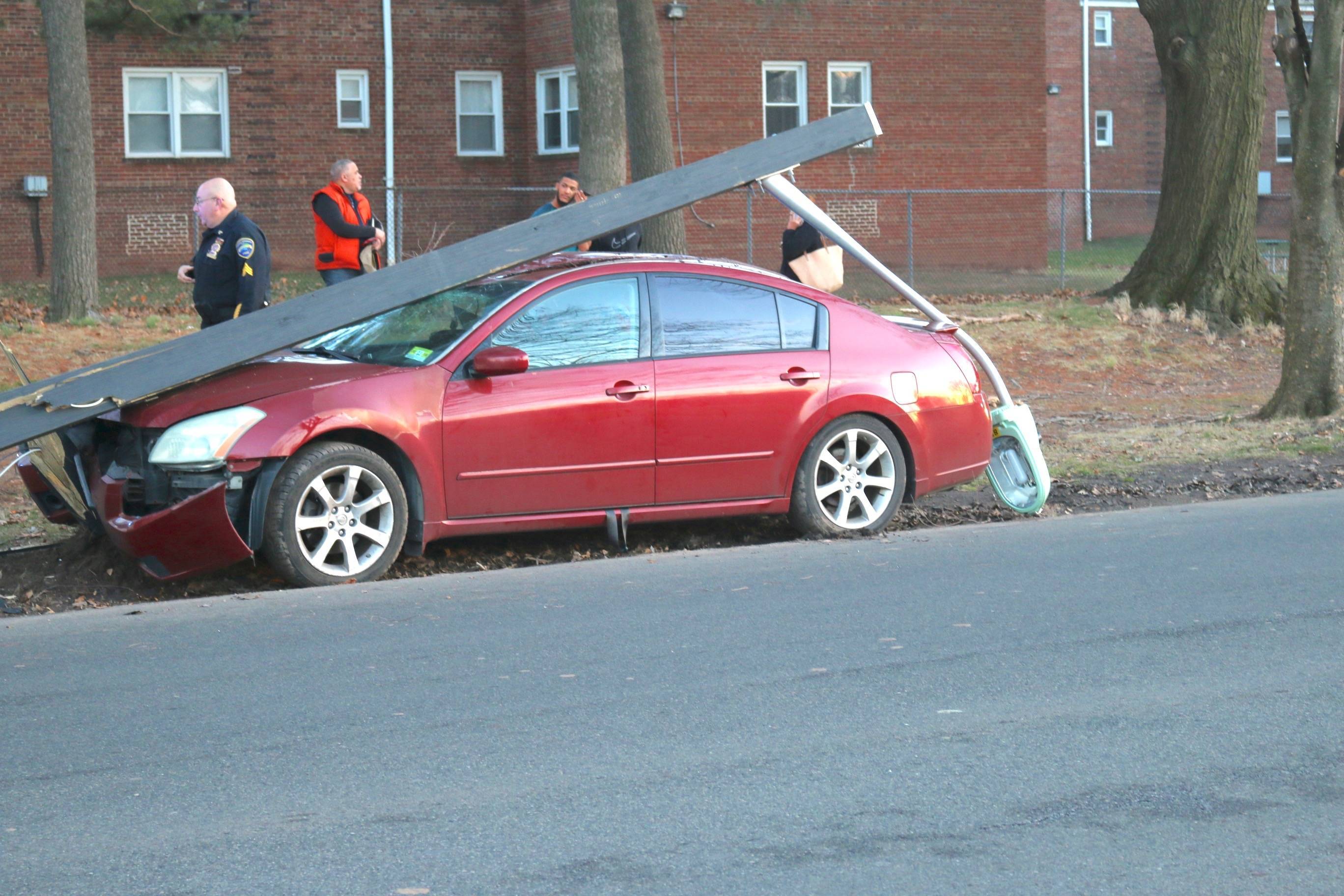 Car Crashes Into Light Pole in Warinanco Park TAPinto
