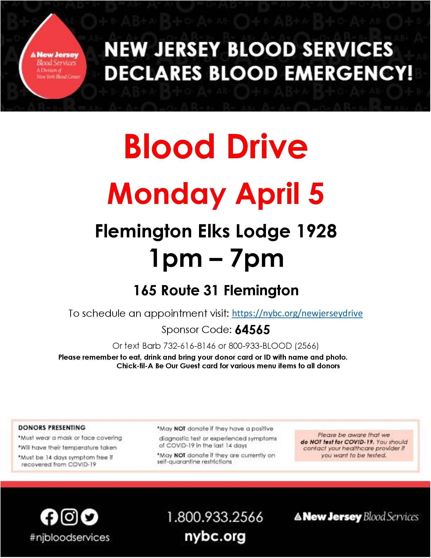Flemington Emergency Blood Drive TAPinto