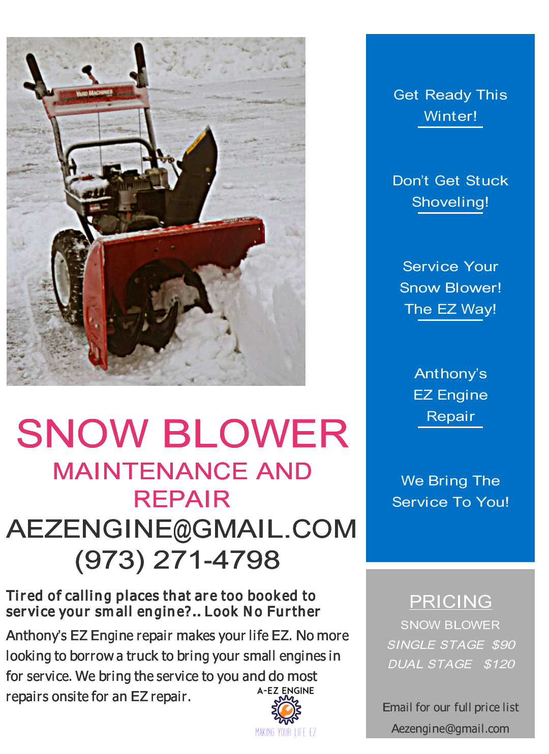 Snow Blower Repair TAPinto