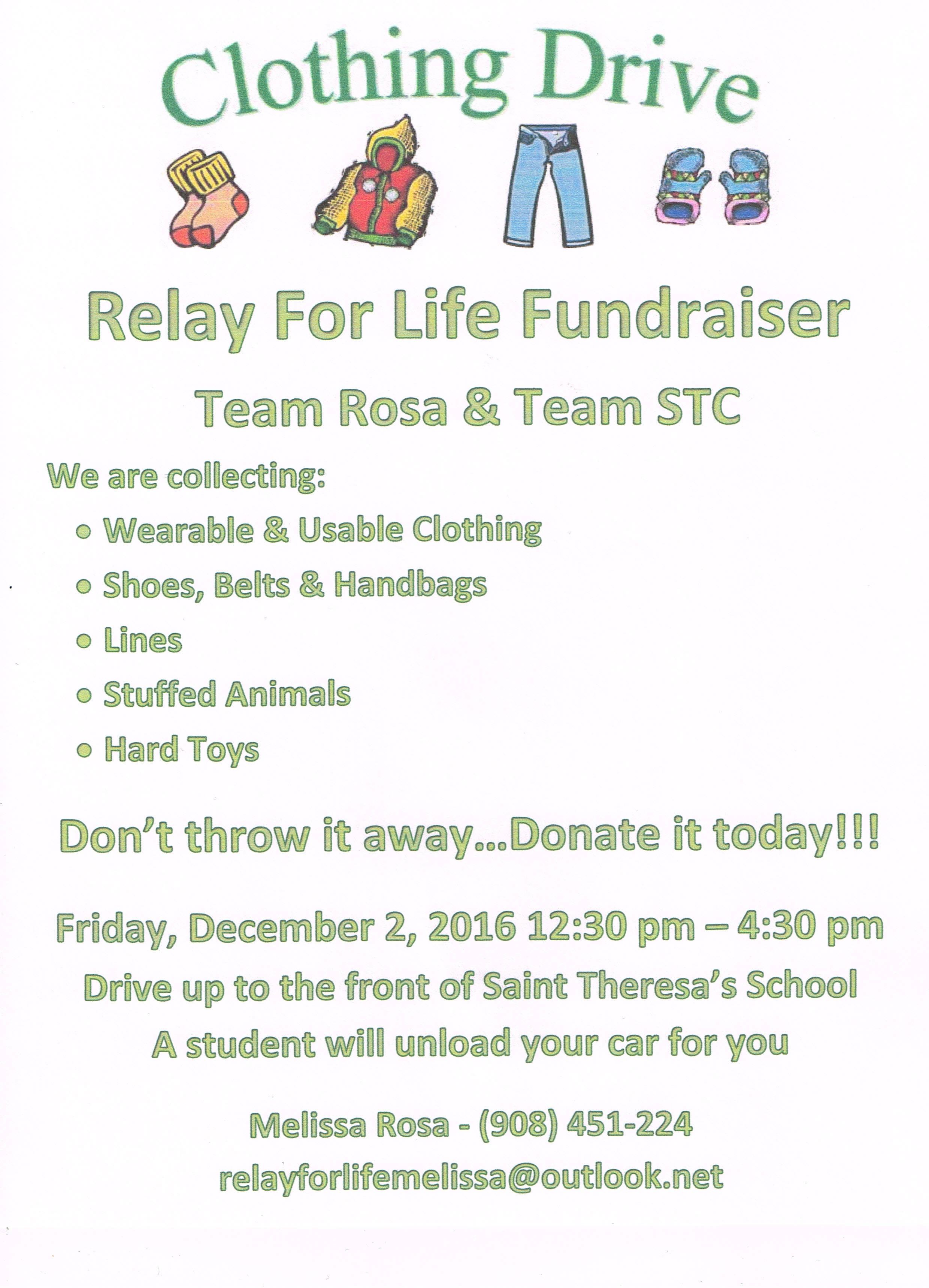 Clothing Drive Fundraiser Relay For Life News TAPinto