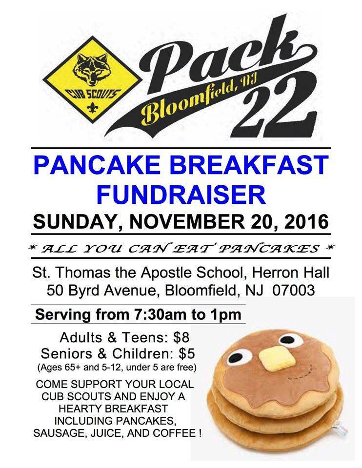 Cub Scout Pack 22 to Host Pancake Fundraiser Sun. Nov. 20 News TAPinto