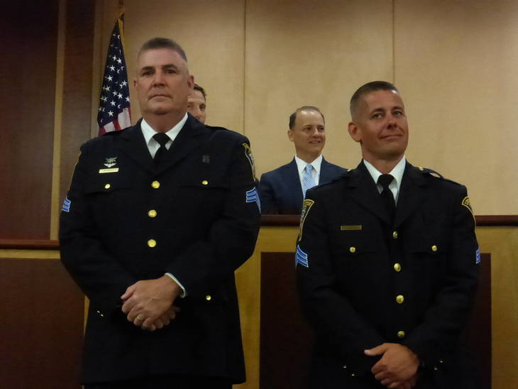 New and Veteran Livingston Police Officers Promoted During Ceremony