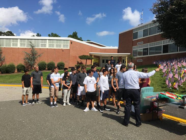 9/11 Memorial Waves Again at Cedar Grove High School Montclair NJ