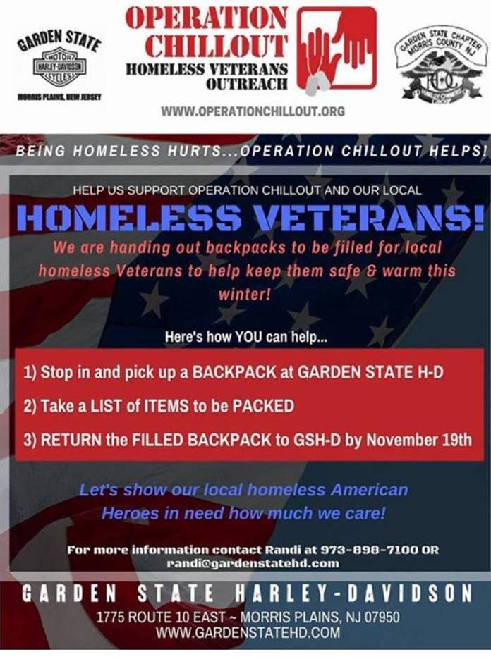 Operation Chill Out To Warm The Hearts Of Local Homeless Veterans