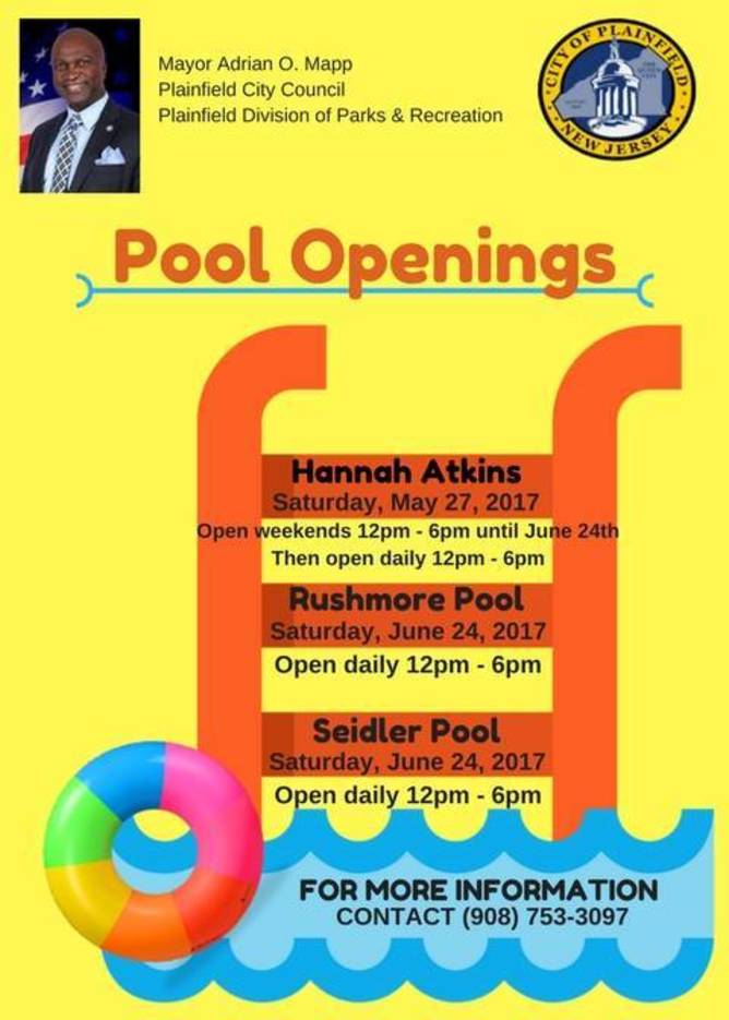 Plainfield's Three Community Pools Now Open to Beat the Heat