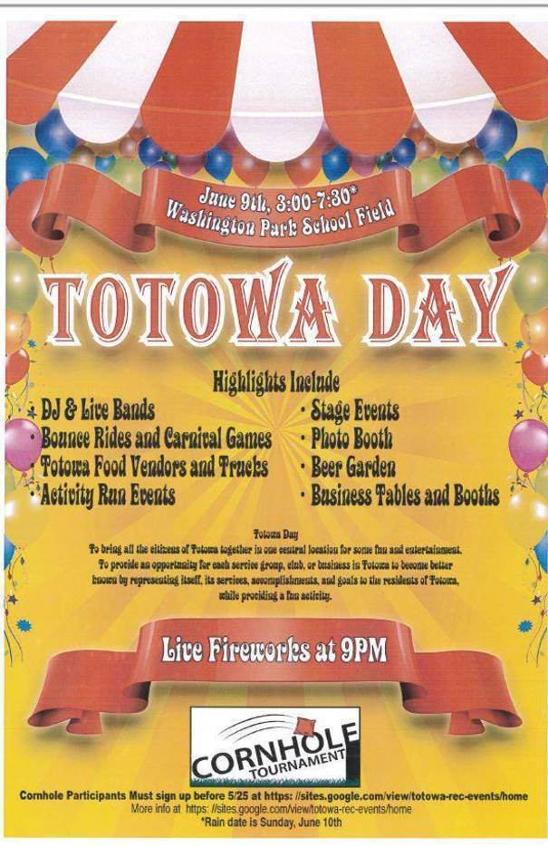 Plans Are In The Works For Totowa Day On June 9 TAPinto