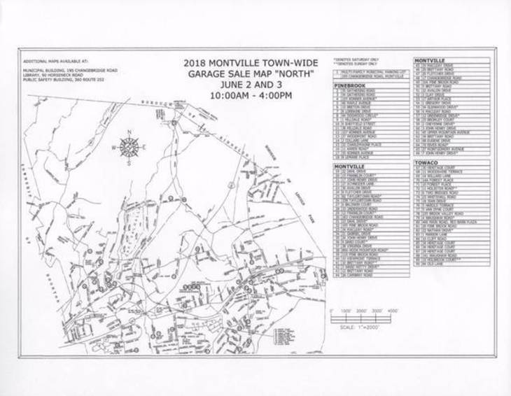 Montville Townwide Garage Sale, Including Map of Locations - Montville