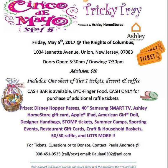 livingston elementary school ptas cinco de mayo tricky tray union school cinco de mayo program flyer