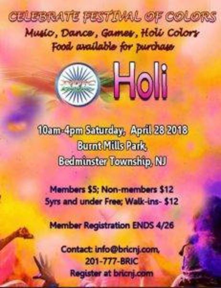 celebrate holi with the bric community saturday april 28 basking food basics flyer paterson nj