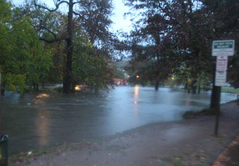 Third River spills over its banks during October rain storm
