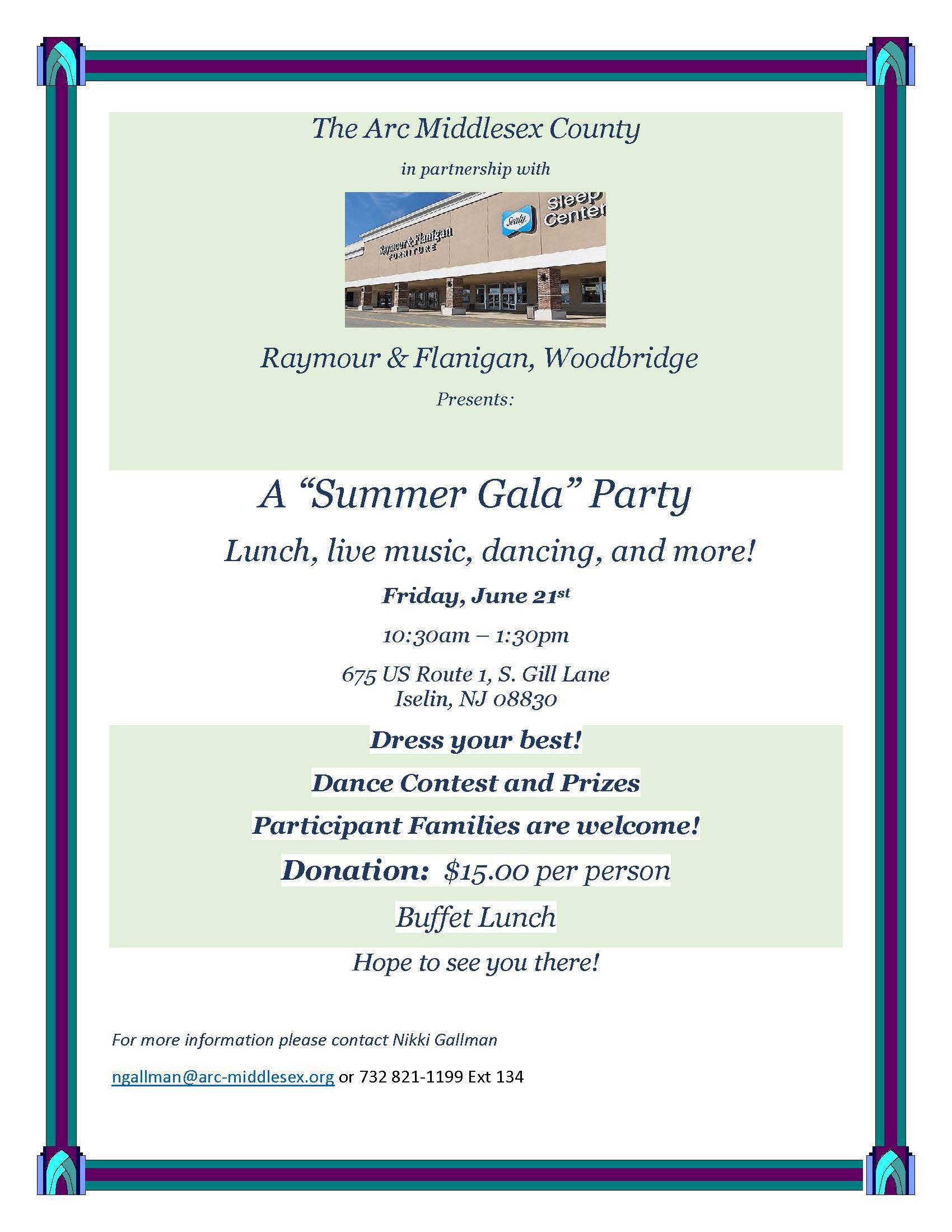 The Arc Middlesex County Raymour & Flanigan's Summer Gala Party TAPinto