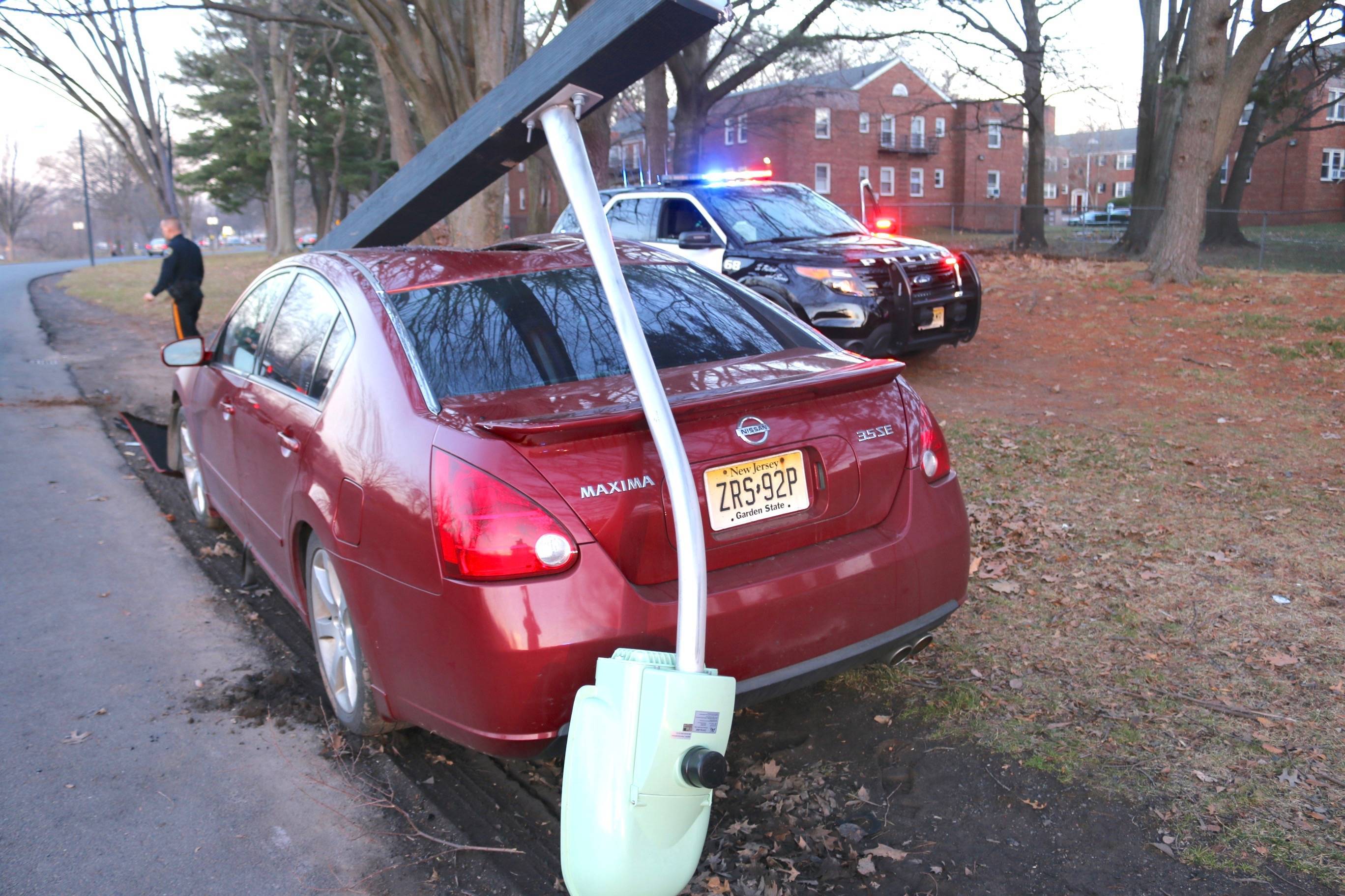 Car Crashes Into Light Pole in Warinanco Park News TAPinto