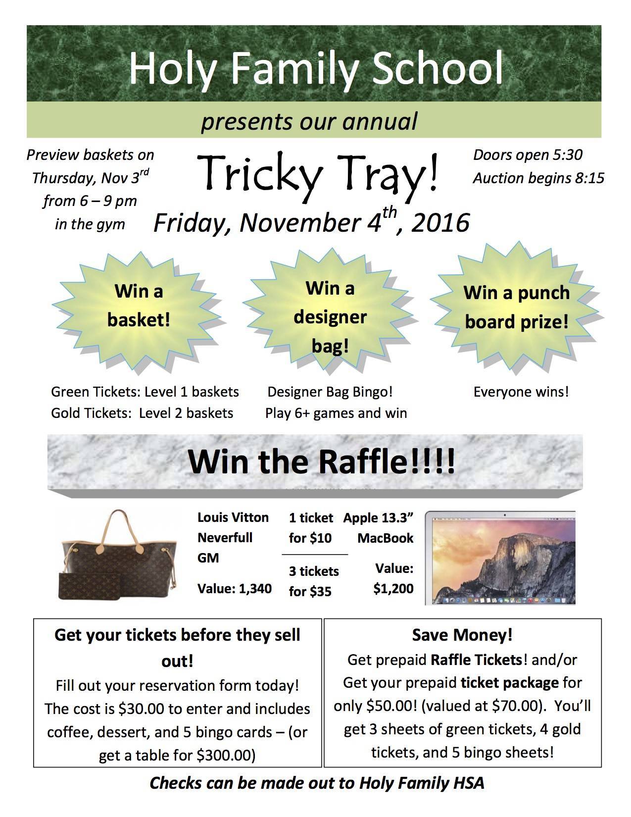 Holy Family School Tricky Tray TAPinto