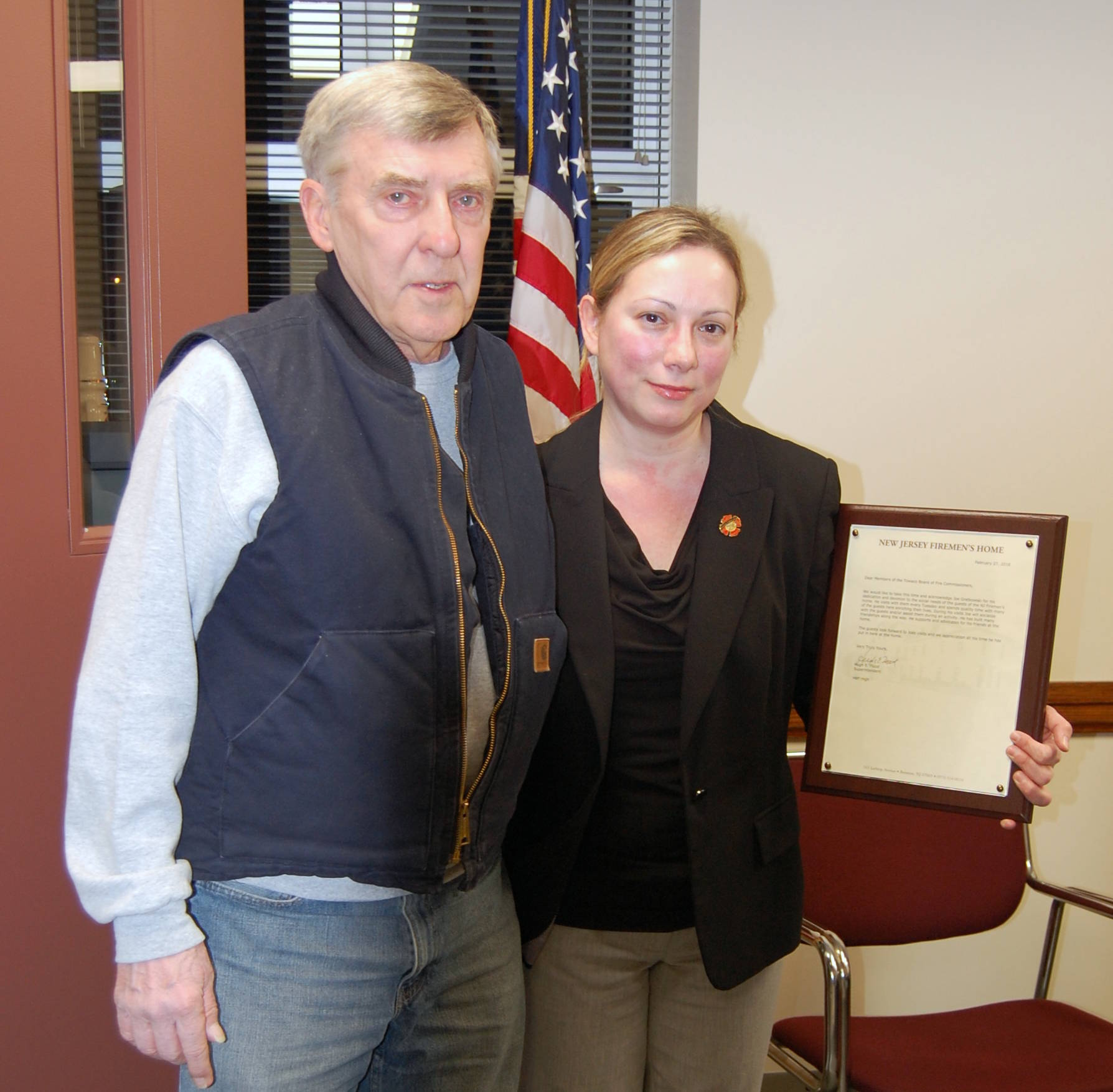 ff307863512f35663d01_Towaco_volunteer_firefighter_Joe_Gretkowski_and_New_Jersey_Firemen_s_Home_Recreation_Assistant_Sheila_Thiesfeldt.jpg