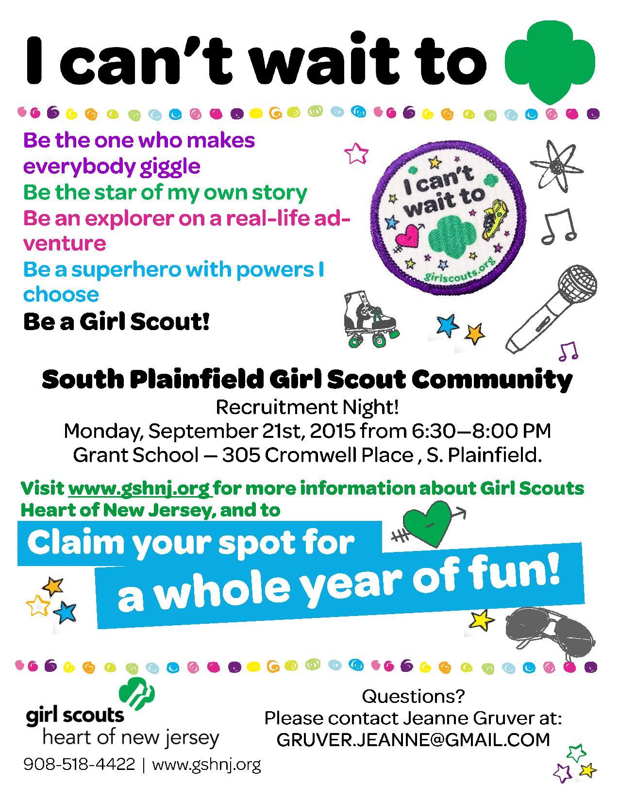 Girl Scout Registration September 21st TAPinto