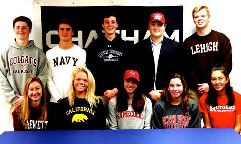 Chatham High has 10 Student-Athletes Sign National Letters of Intent to NCAA Division 1 Programs Chatham High has 10 Student-Athletes Sign National Letters of Intent to NCAA Division 1 Programs