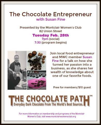 Montclair Women's Club: The Chocolate Entrepreneur, Feb. 28 - TAPinto.net